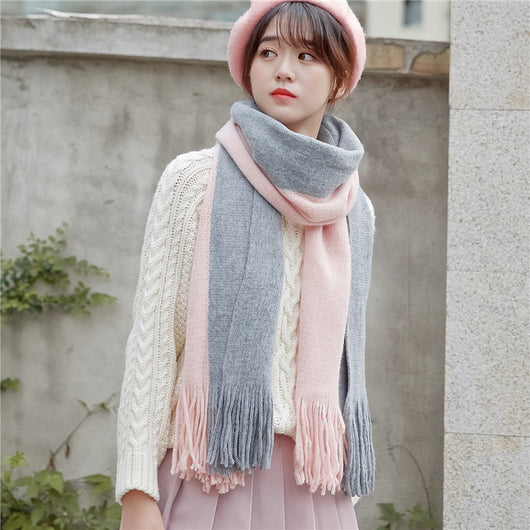 Bufanda Cachemir Unisex Coreana - Diseño Bicolor Elegante - Image 13