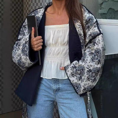 Chaqueta Estampada con Cordones para Mujer - Image 3