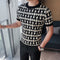 Suéter Camiseta Slim Cuello Redondo Transpirable Estilo Coreano Manga Corta