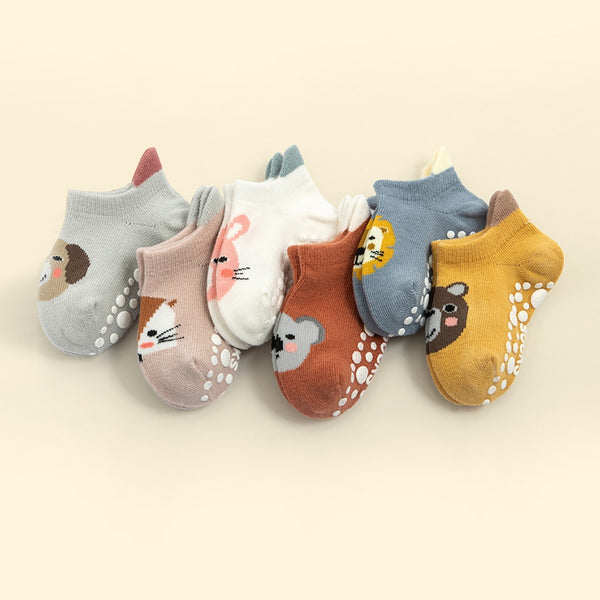 Calcetines Antideslizantes con Diseño Infantil para Bebés, Niños y Niñas
