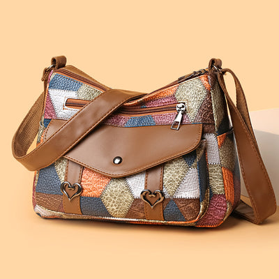 Bolso de Hombro Retro Patchwork Multicolor - Estilo Versátil All-Match - Image 5