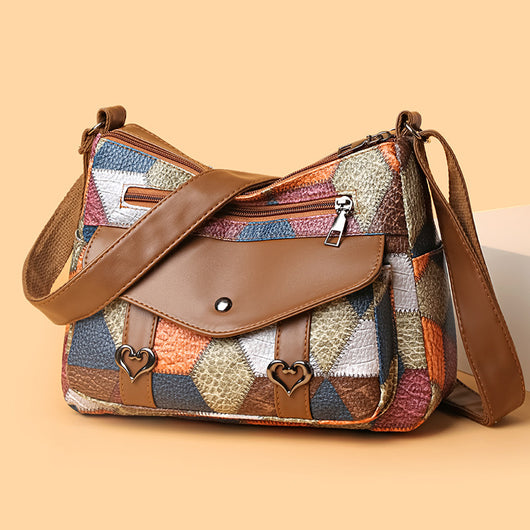 Bolso de Hombro Retro Patchwork Multicolor - Estilo Versátil All-Match - Image 5