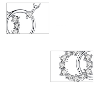 Collar Doble Anillo Copo de Nieve en Plata Esterlina S925 - Image 9