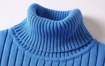 Suéter Cuello Alto Hombre Mujer - Diseño Liso y Rayas Moda Otoño Invierno - Image 10