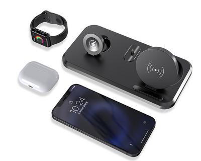 Cargador Inalámbrico Triple 15W Plegable - Compatible con Apple - Image 12