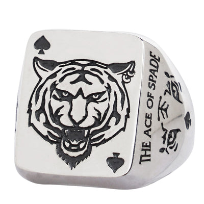 Anillo de Plata Tigre del Zodiaco Chino - Diseño Trendy - Image 7