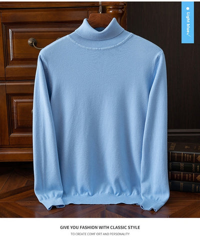 Suéter Cuello Alto para Hombre Otoño Invierno - Abrigo Interior Versátil - Image 33