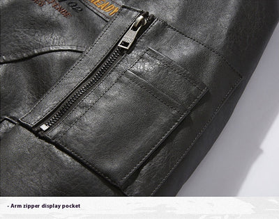 Chaqueta de Cuero Slim Fit para Hombre - Estilo Casual Moderno - Image 17