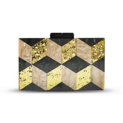Clutch de Fiesta Vintage con Lentejuelas y Diseño Geométrico - Image 10