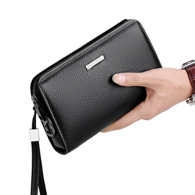 Cartera de Cuero Genuino para Hombre con Cierre de Combinación - Image 2