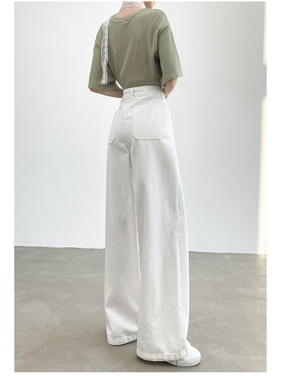 Pantalón Recto Holgado de Cintura Alta con Efecto Adelgazante - Image 30