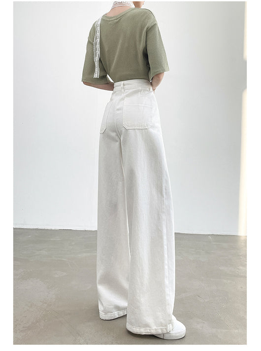 Pantalón Recto Holgado de Cintura Alta con Efecto Adelgazante - Image 30