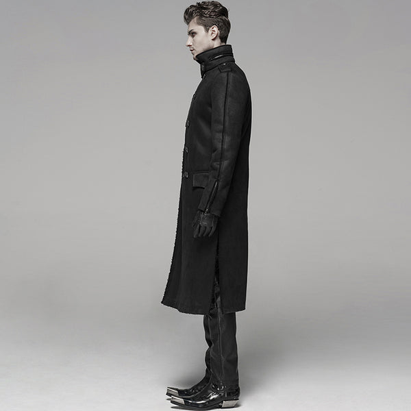 Rompavientos Punk Gothic Rock con Pelaje para Hombre