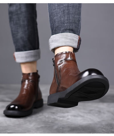 Botas de Trabajo Estilo Británico Antideslizantes Transpirables para Hombre - Image 21