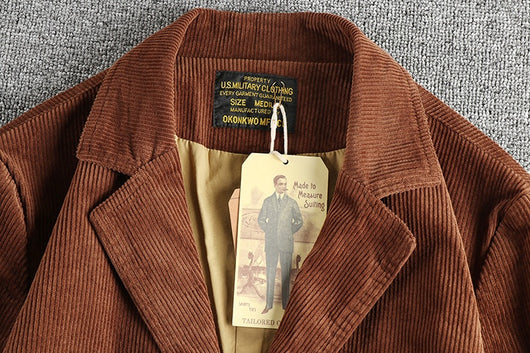 Chaqueta Retro Amekaji de Pana 100% Algodón Lavado Vintage - Image 20