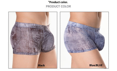 Bóxer Briefs Hombre Cintura Baja con Estampado Denim Ligero - Image 8