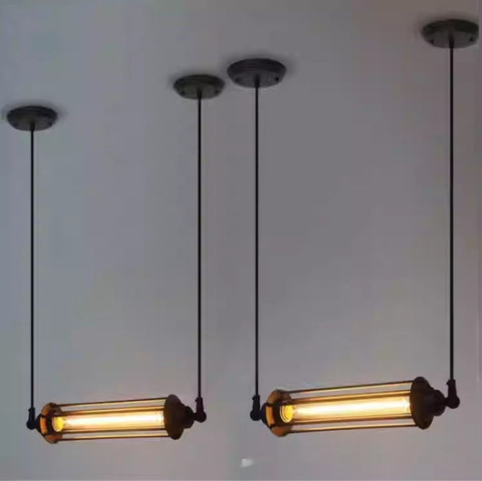 Lámpara Colgante Jaula Retro para Bar y Restaurante - Estilo Industrial Vintage