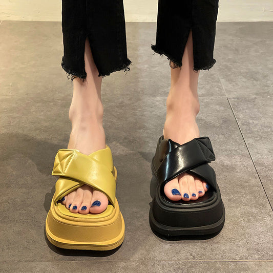 Pantuflas Retro de Tacón Grueso para Mujer - Comodidad y Estilo