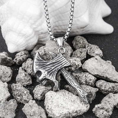 Anillo de Acero Inoxidable Calavera Tomahawk Retro para Hombre - Image 9