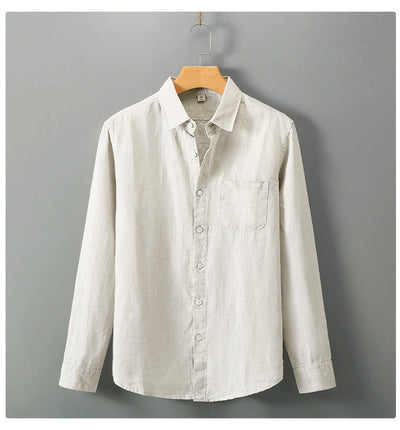 Camisa de Lino Suelta con Protección Solar de Manga Larga - Image 23