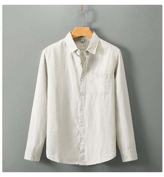 Camisa de Lino Suelta con Protección Solar de Manga Larga - Image 23