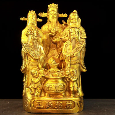Buda Dios de la Riqueza en Cobre Puro - Estatua Grande - Image 9