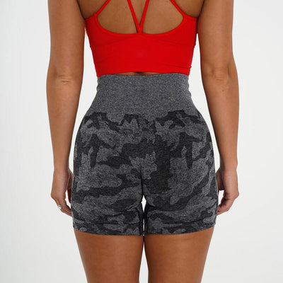 Shorts Deportivos Mujer Camuflaje Jacquard sin Costuras - Image 6
