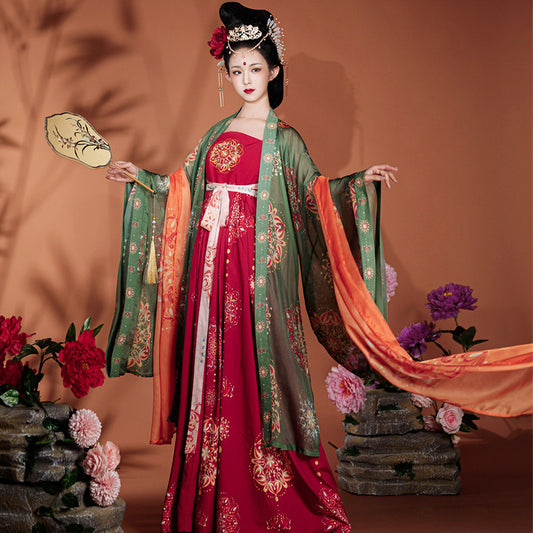 Hanfu Tradicional Willow con Efecto Niebla Luminoso