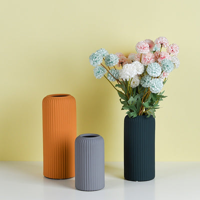 Jarrón Cerámico Minimalista Morandi Boca Ancha para Flores Secas - Image 2