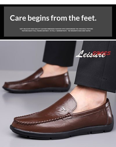 Zapatos Casuales de Cuero Transpirable para Hombre con Suela Suave - Image 10