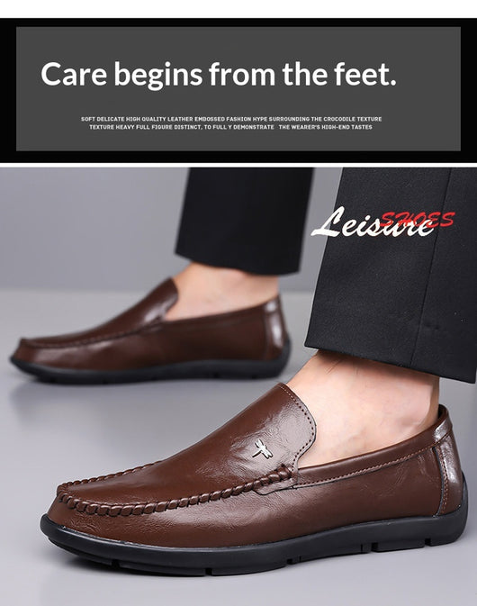 Zapatos Casuales de Cuero Transpirable para Hombre con Suela Suave - Image 10