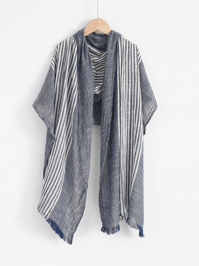 Bufanda Hombre Rayas Primavera Verano - Diseño Bicolor Versátil - Image 11