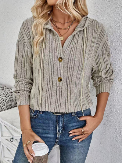 Sudadera con Capucha de Manga Larga en Color Liso para Mujer - Image 7