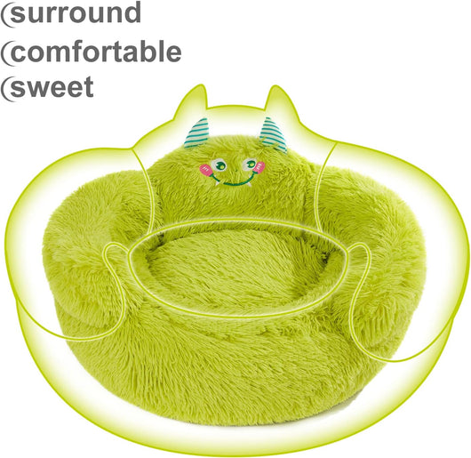 Cama Donut Acogedora para Perros y Gatos Pequeños - Diseño Suave con Borde Elevado - Image 6