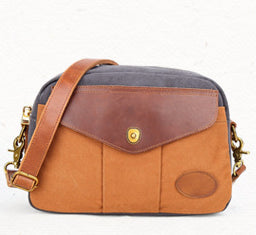 Bolsa Retro de Lona con Bloques de Color y Correa Cruzada - Image 7