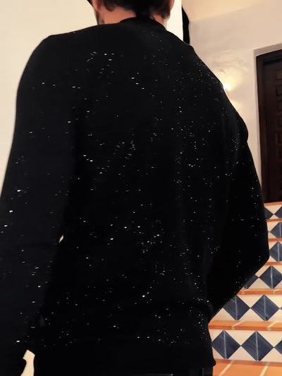 Blusa Elegante para Hombre con Lentejuelas de Manga Larga - Image 2