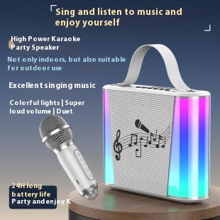 Parlante Bluetooth Mini con Luces LED y Micrófono Inalámbrico para Niños - Image 19