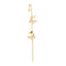 Stone-plated Real Dorado Surround The Auricle-Estilo Slash Earrings 6style