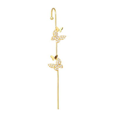 Aretes Dorados con Baño de Oro Real y Diseño Envolvente en la Oreja - Image 7