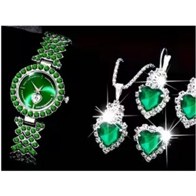 Juego de Reloj y Joyas con Cristales de Colores Cuarzo - Image 16