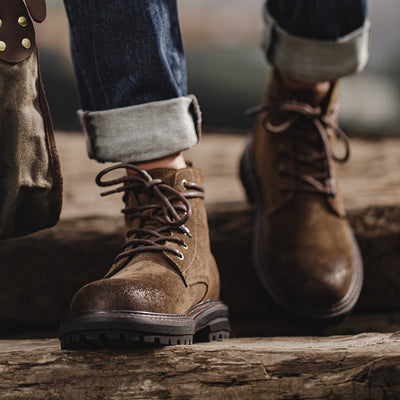 Botas Martin Retro Workwear de Caña Media Estilo Británico para Hombre - Image 8