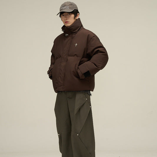 Chaqueta Acolchada de Algodón Estilo Retro Americano para Hombre - Image 2