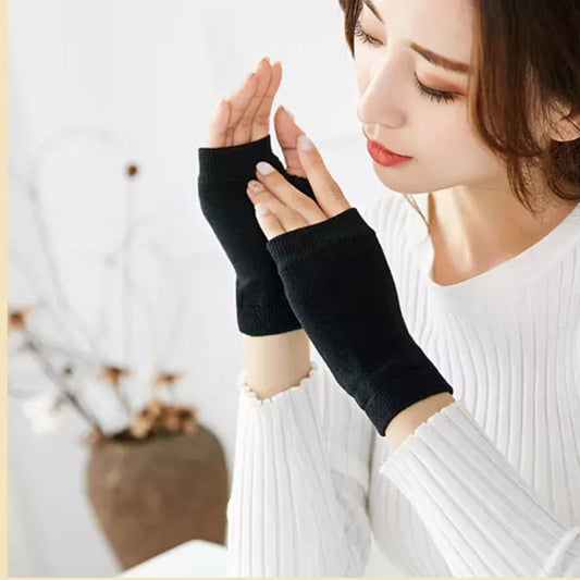 Guantes Deportivos sin Dedos de Algodón - Mitones Tejidos para Invierno - Image 2