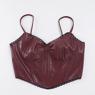 Camiseta Corsetería con Parches de Encaje Asimétrica - Image 15