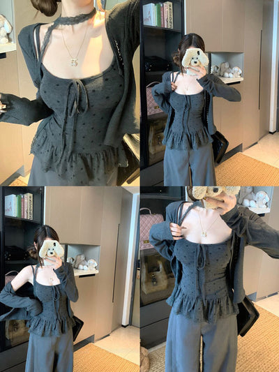 Cardigan Elegante con Camiseta Integrada - Image 8