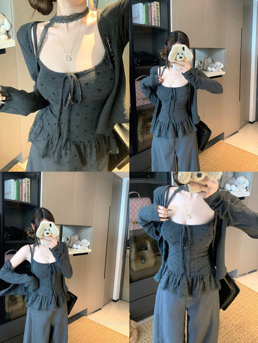 Cardigan Elegante con Camiseta Integrada - Image 8