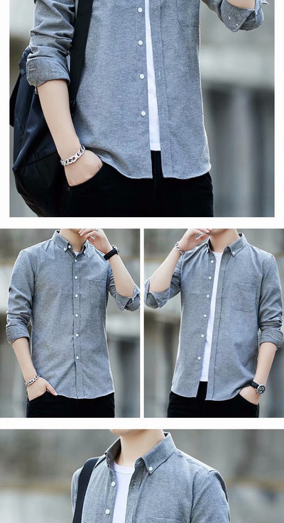 Camisa Casual Slim Fit de Tela Oxford para Hombre - Image 18