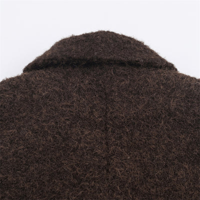 Abrigo Boucle Suelto Doble Botonadura Largo Otoño Invierno - Image 19