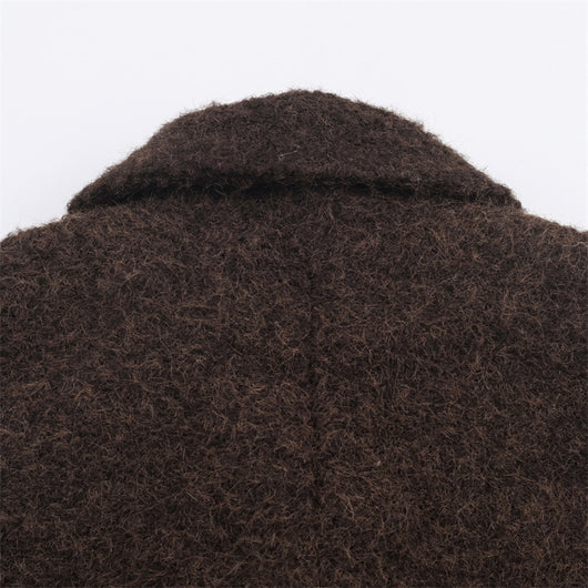 Abrigo Boucle Suelto Doble Botonadura Largo Otoño Invierno - Image 19