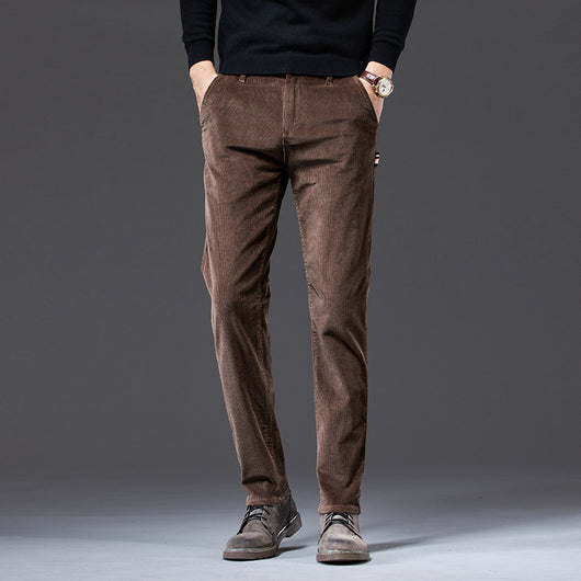 Pantalones de Pana Casual Slim Stretch para Hombre - Image 4